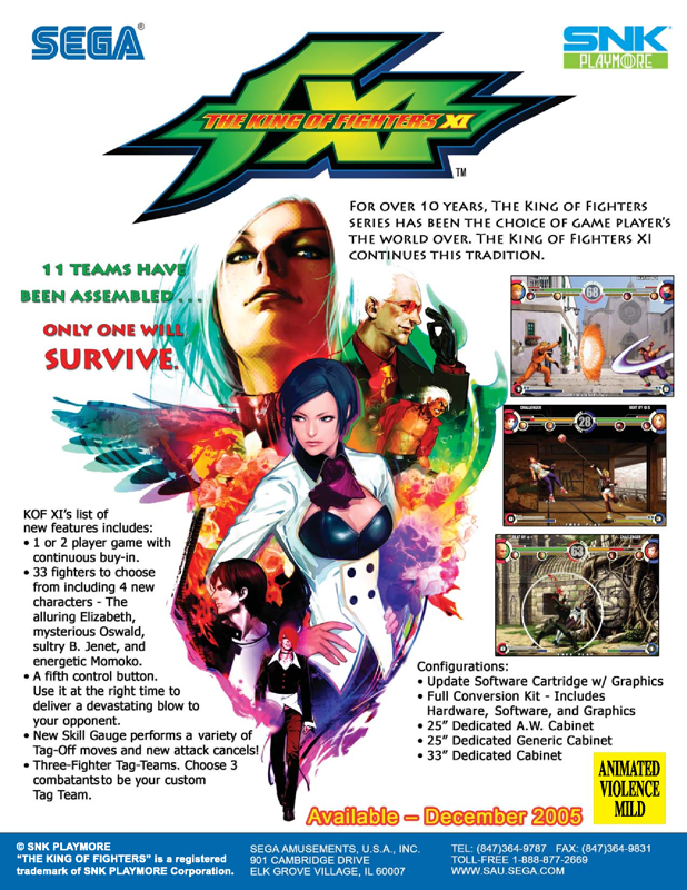 King of Fighters XI box art for Playstation 2
